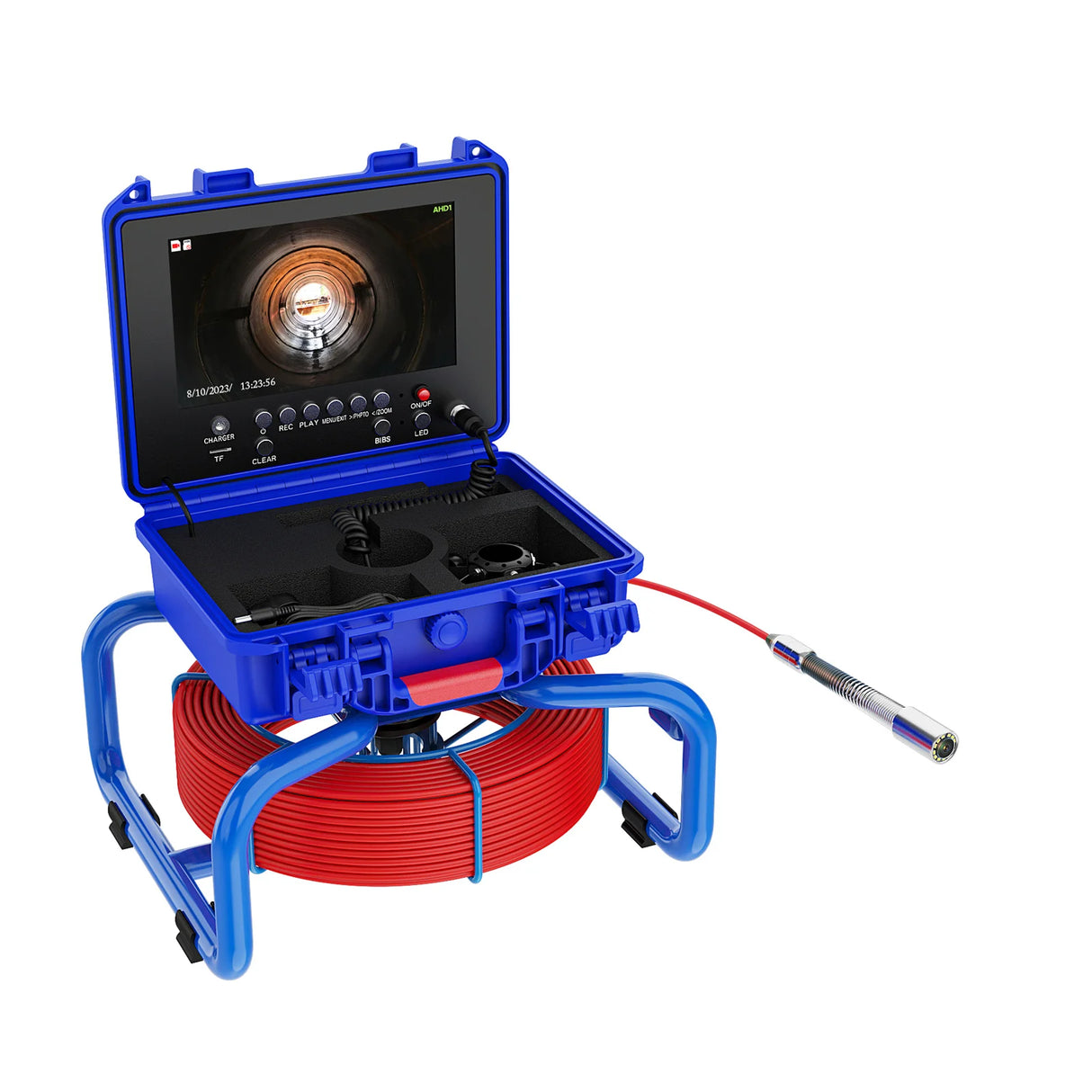 Sewer Inspection Camera 9 inch DVR Sewer Pipe Camera Meter Counter Endoscope Camera Borescope camera with and Self-Leveling 512H