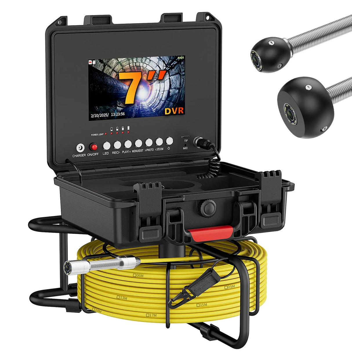 Sewer Pipe Inspection Camera 7inch Drain Sewer Pipeline Industrial Endoscope DVR Video Recording