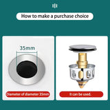 Basin Drains Universal Metal Filter Valve Pop-up Drainer Waste Stopper Bathtub Strainer Plug Hair Catchers Bathroom Accessories