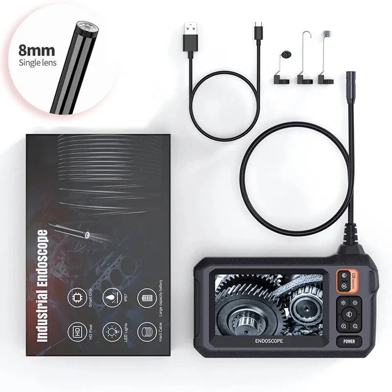 Industrial Endoscope Inspection Camera 4.3" IPS HD 1080P Single Dual Lens Borescope Sewer Camera IP67 Waterproof Snake Camera