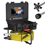 Sewer Pipe Inspection Camera 7inch Drain Sewer Pipeline Industrial Endoscope DVR Video Recording