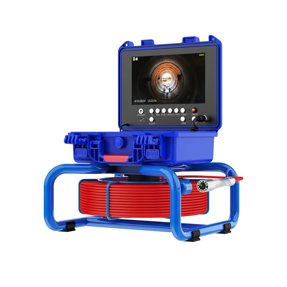 Sewer Inspection Camera 9 inch DVR Sewer Pipe Camera Meter Counter Endoscope Camera Borescope camera with and Self-Leveling 512H