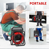 20/30/50M Sewer Camera, 7" Screen Pipeline Inspection Camera with DVR 16GB,23mm Waterproof Camera with 12 LEDs 4500mAH Battery