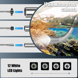 7inch Sewer Pipe Inspection Camera 17MM/23MM DVR Drain Sewer Pipeline Industrial Endoscope with 2650MA Battery 16GB Card
