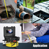 Sewer Pipe Inspection Camera 7inch Drain Sewer Pipeline Industrial Endoscope DVR Video Recording