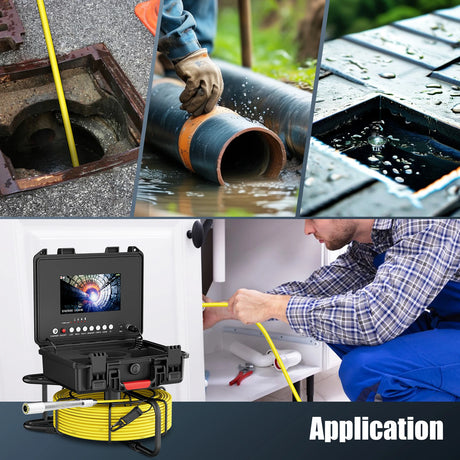 Sewer Pipe Inspection Camera 7inch Drain Sewer Pipeline Industrial Endoscope DVR Video Recording