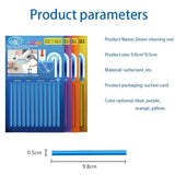 New 12PCS/ Set Drain Cleaning Sticks,Sewer Oil Decontamination Cleaner Rod,Kitchen Toilet Bathtub Clog Remover,pipe dredging rod