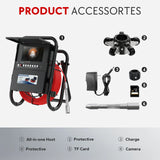 20/30/50M Sewer Camera, 7" Screen Pipeline Inspection Camera with DVR 16GB,23mm Waterproof Camera with 12 LEDs 4500mAH Battery