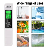 Water Quality Detection Pen Household Drinking Water EC Meter 2in1 TDS Test Meter